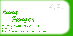 anna punger business card